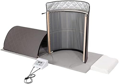 ZONEMEL Personal Infrared Sauna Dome for Home Spa, 360 Degree Coverage Lying Down Hot Carbon Sauna, Portable Full Body Sauna with Pillows and Mat, Dry Heat
