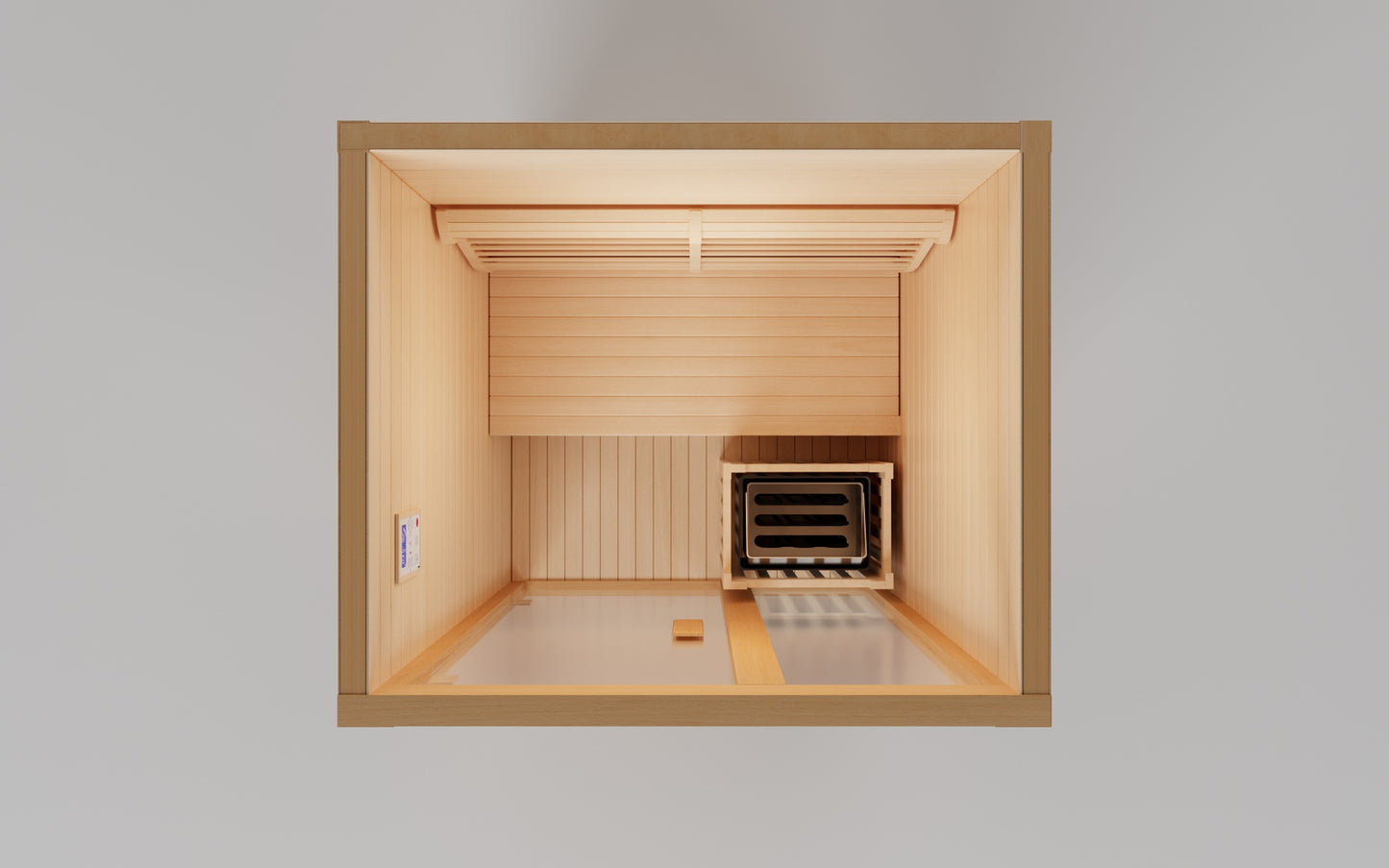 ZONEMEL Customized Wooden Steam Sauna Room – 2 Person, Canadian Hemlock, 3.5KW Harvia Heater, USB Music, for Indoor Wellness