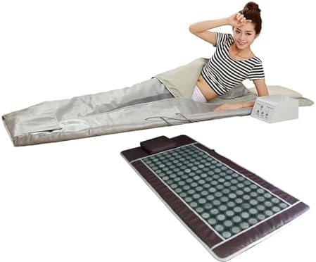 ZONEMEL Far Infrared Sauna Blanket with Hot Stone Heating Pad, Personal Sauna for Detox, Therapy, Recovery