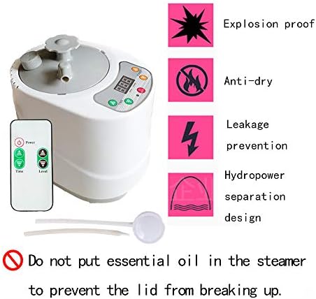 ZONEMEL Portable Steam Sauna Kit, 1 Person SPA Relaxation at Home, Folding Private Sauna Tent, Head Coverage, 2L Steam Generator with Remote Control, Upgraded Folding Chair (US Plug, Silver)