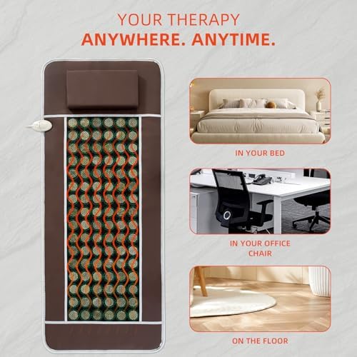 ZONEMEL Far Infrared Sauna Blanket with Hot Stone Heating Pad, Personal Sauna for Detox, Therapy, Recovery