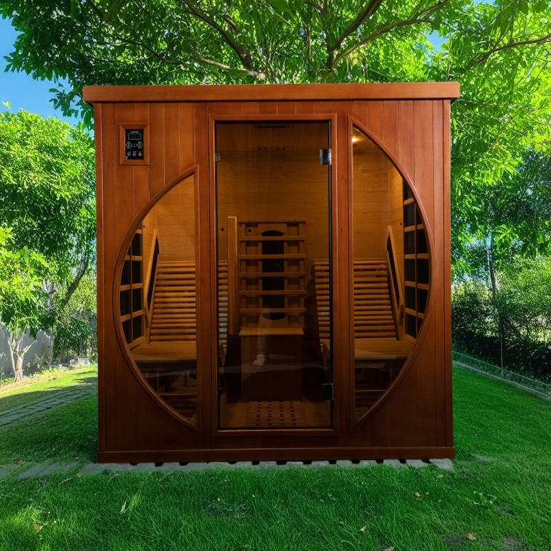 ZONEMEL Far Infrared 2 Person Wooden Sauna Room with Recliner, Red Cedar Luxury Indoor Sauna