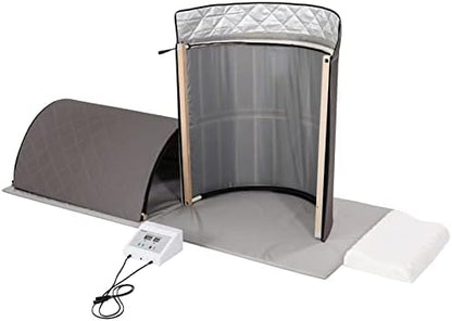 ZONEMEL Personal Infrared Sauna Dome for Home Spa, 360 Degree Coverage Lying Down Hot Carbon Sauna, Portable Full Body Sauna with Pillows and Mat, Dry Heat