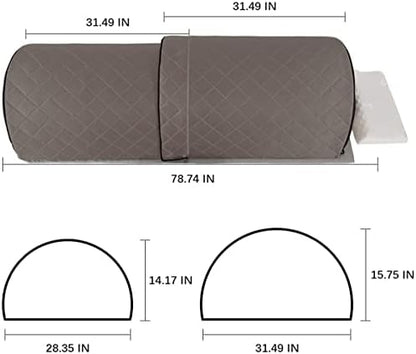 ZONEMEL Personal Infrared Sauna Dome for Home Spa, 360 Degree Coverage Lying Down Hot Carbon Sauna, Portable Full Body Sauna with Pillows and Mat, Dry Heat