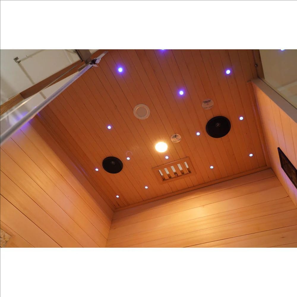 2 Person Full Spectrum Infrared & Traditional Steam Hybrid Indoor Sauna