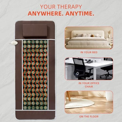 ZONEMEL Far Infrared Sauna Blanket with Hot Stone Heating Pad, Personal Sauna for Detox, Therapy, Recovery