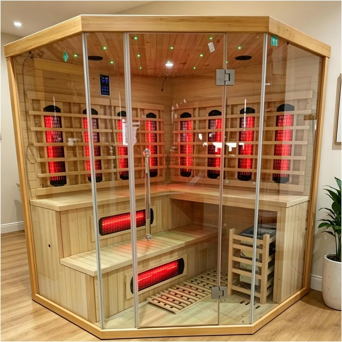 Indoor Hybrid Hemlock Sauna for 4-6 People
