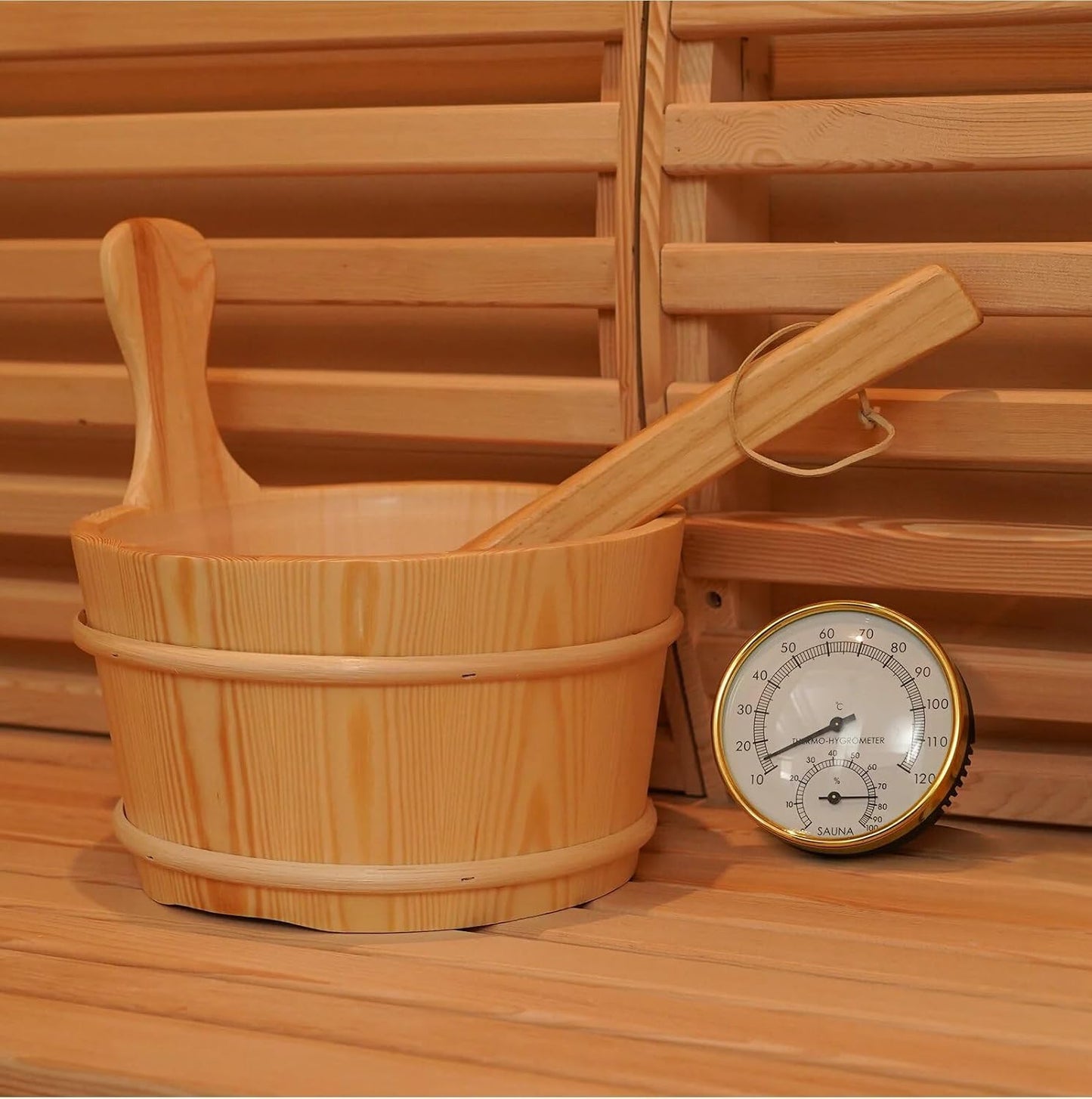 2 Person Canadian Hemlock Indoor Sauna 6 KW Heater with WiFi