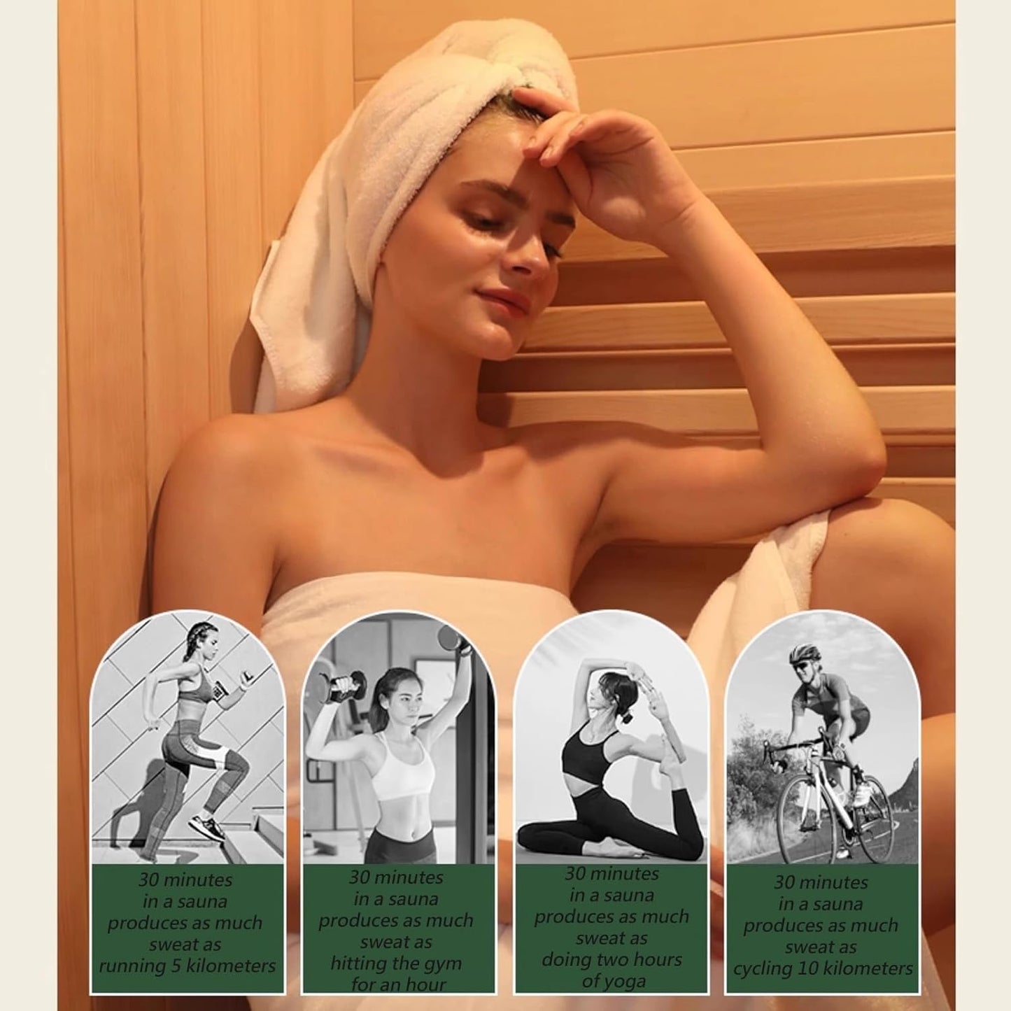 ZONEMEL Outdoor Corner Steam Sauna, Canadian Hemlock Saunas 2-4 Person, 6KW Harvia Heater, 220V, Broad Bench, Wide Glass View, Asphalt Shingles, Waterproof Tarp, Backrest, Right Door (0-195℉)