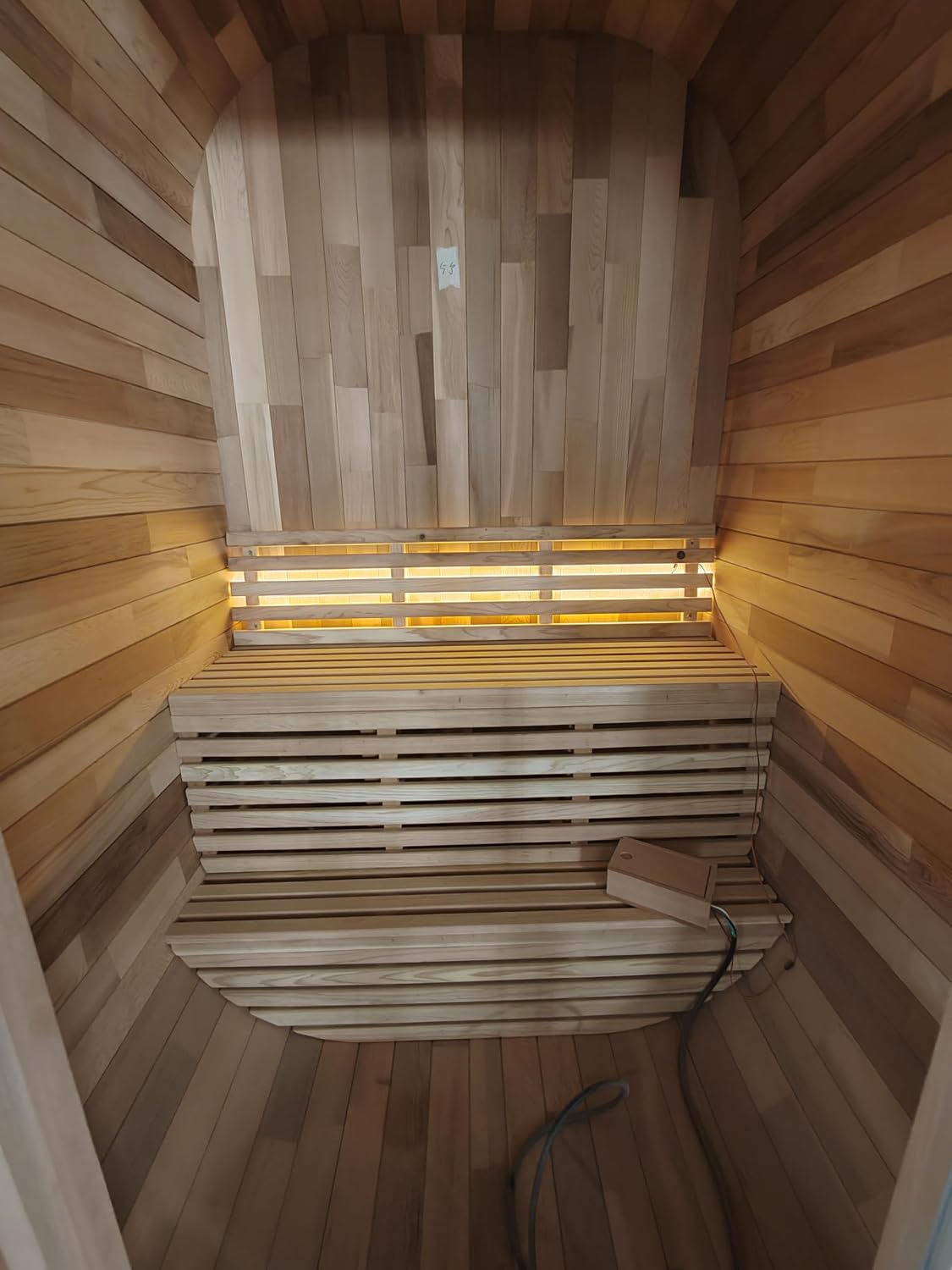 Outdoor Steam Sauna for 2-3 Person Canadian Red Cedar 4.5KW Harvia Heater