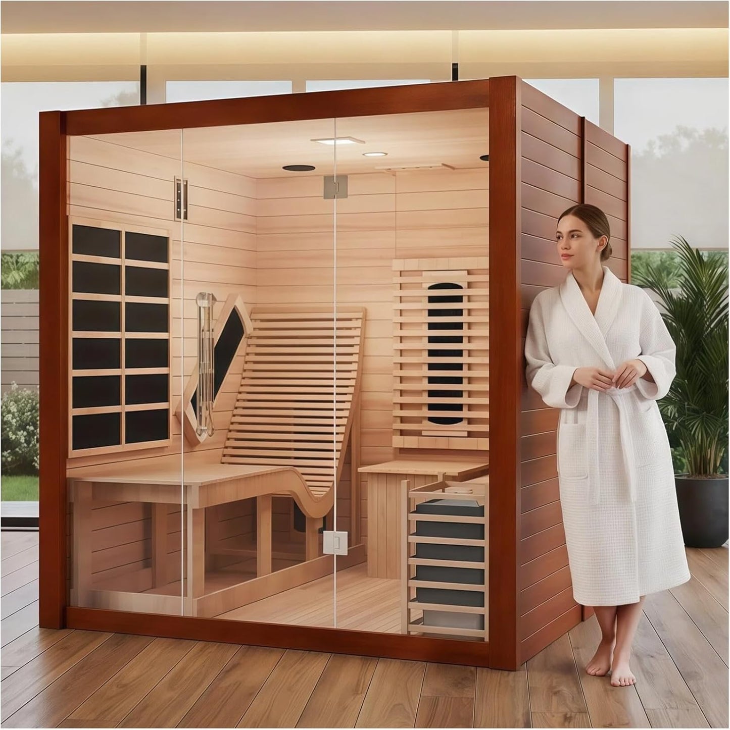 2-3 Person Indoor Combination Sauna with Recliner