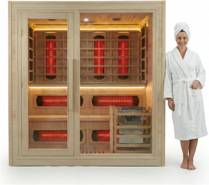Hemlock Indoor Luxury Hybrid Sauna for 4-5 People