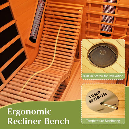 2-3 Person Indoor Combination Sauna with Recliner