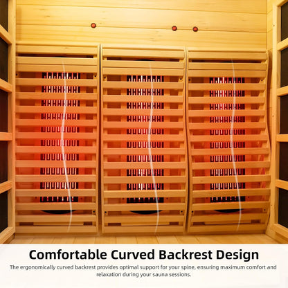 2 Person Full Spectrum Infrared & Traditional Steam Hybrid Indoor Sauna