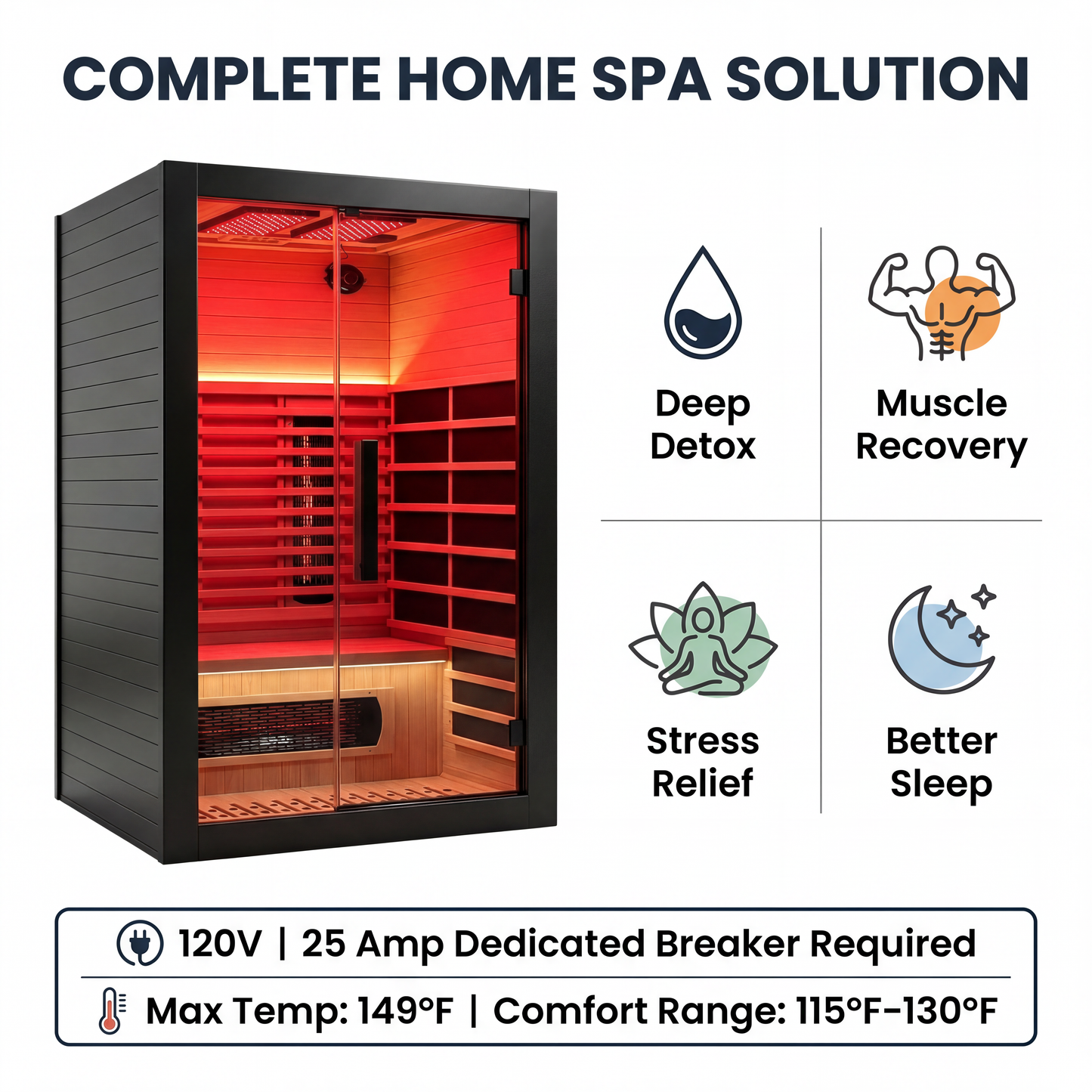 2 Person Full Spectrum Infrared Sauna