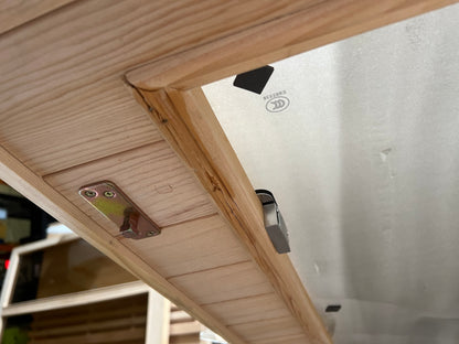 Outdoor Corner Steam Sauna for 2-4 Person – Discounted Left‑Door Model with Minor Cosmetic Defects, Canadian Hemlock, 6KW ETL Heater, Modern Sauna Box with Waterproof Asphalt Tiles, 220V (0‑195℉)